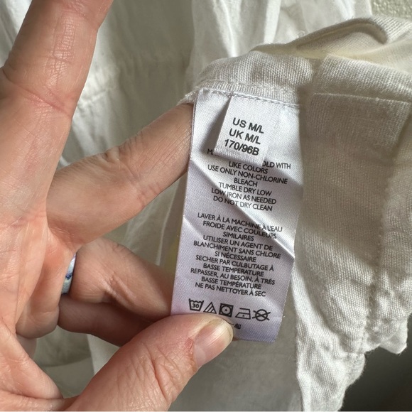 Urban Outfitters Emma Anorak Jacket White Oversized Linen Blend Medium-Large - Picture 8 of 11